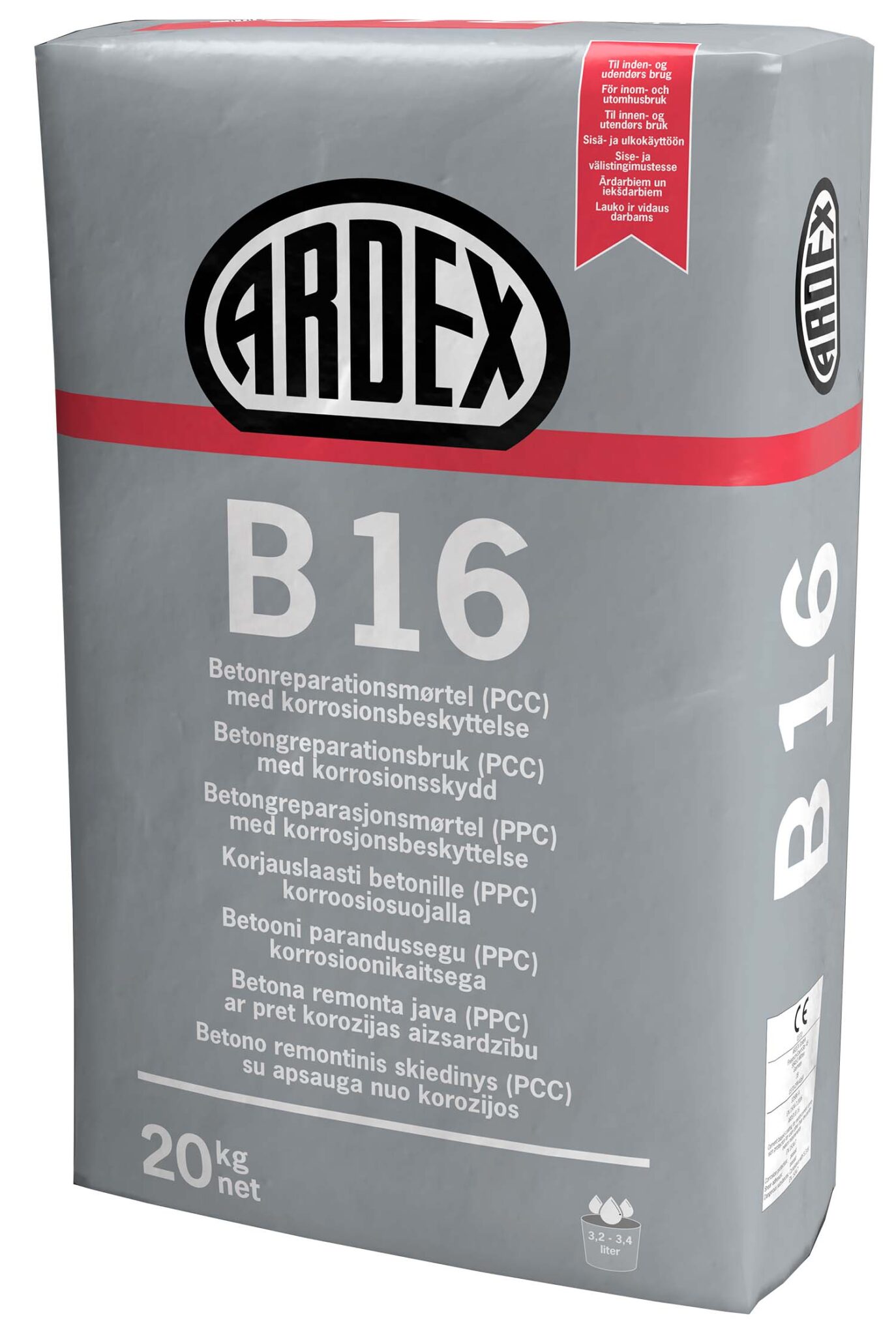 ARDEX B 16 - Betoninkorjauslaasti Korroosiosuojalla